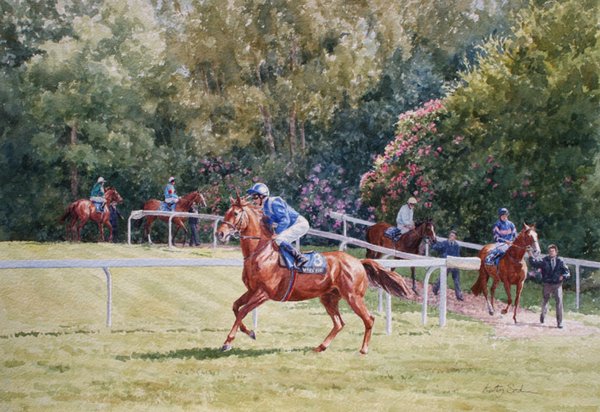 Going To Post, Sandown Park by Katy Sodeau