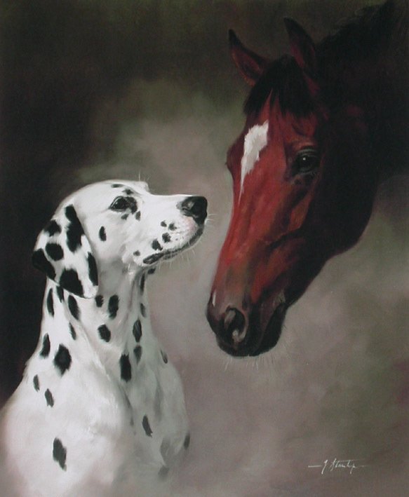 Dalmatian - Best Mates by Jacqueline Stanhope