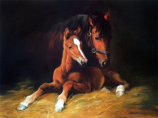 Mare and Foal by Jacqueline Stanhope