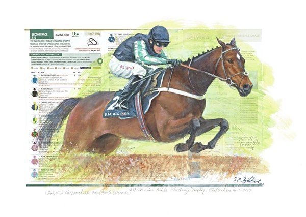 Original Painting - Altior by Terence Gilbert