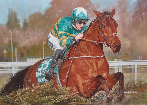 Original Painting - History Makers - Rachael Blackmore & Minella Times by Michael P Heslop