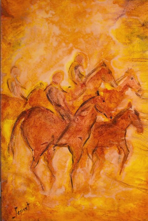 Original Painting - Racing Study No.1 by Jeannet