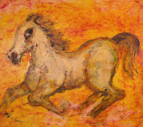 Original Painting - Horse Study No.6 by Jeannet