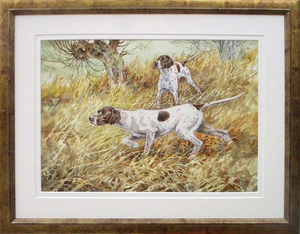 Original Painting - ENGLISH POINTERS by John Paley