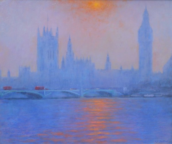 Original Painting - Westminster Bridge by Terence Gilbert