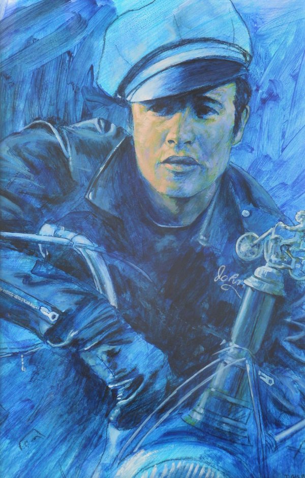 Original Painting - The Wild One - Brando '65 by Terence Gilbert