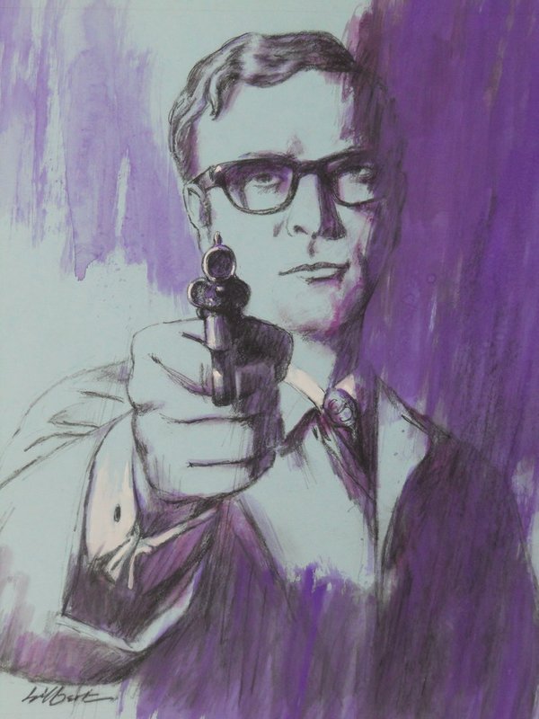 Original Painting - Michael Caine '65 by Terence Gilbert