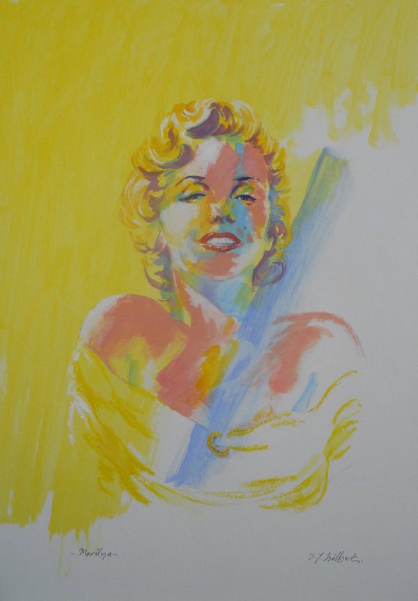 Original Painting - Marilyn Monroe '68 by Terence Gilbert